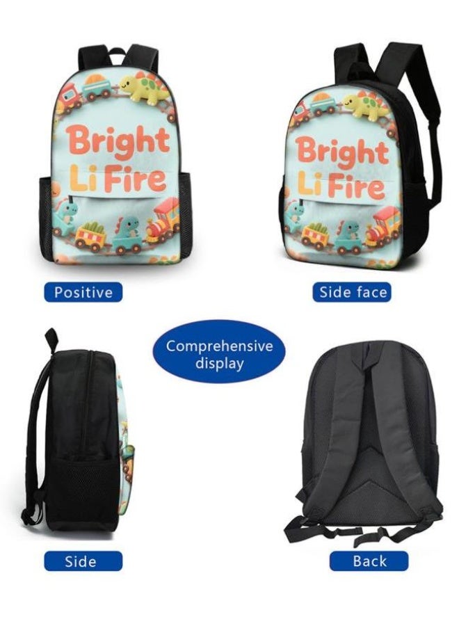 Bright Li Fire Cartoon bag three-piece set, easy to deal with various occasions (available for students, children, friends on outings, mountain climbing, schooling, etc.) | Shoulders + handbags + stationery bags | Back to school season/festival gifts - 19 - Image 3