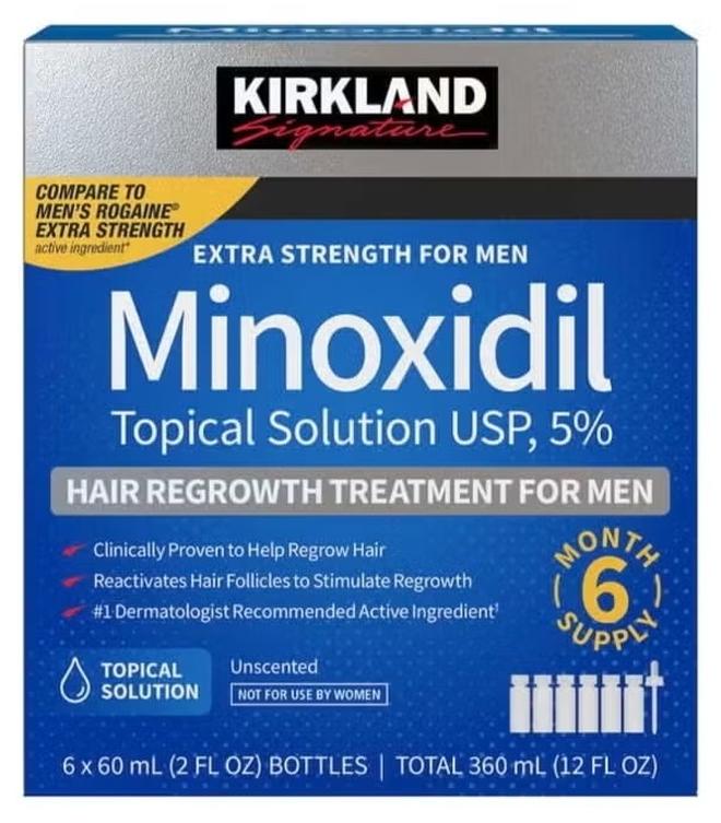 Kirkland Signature 6-Piece Minoxidil Hair Regrowth Treatment - Image 1
