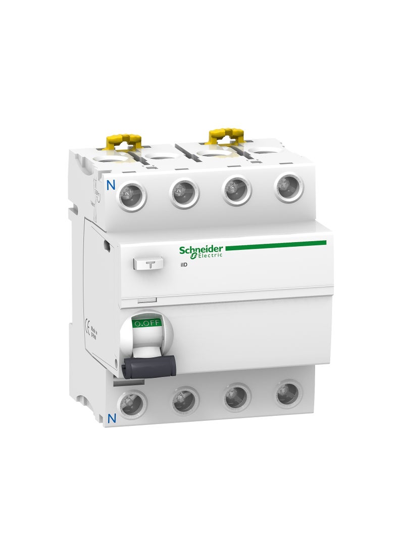 Schneider Electric A9R74463 Residual current circuit breaker Acti 9 iID - RCCB - 4P - 63A - 300mA - type AC 