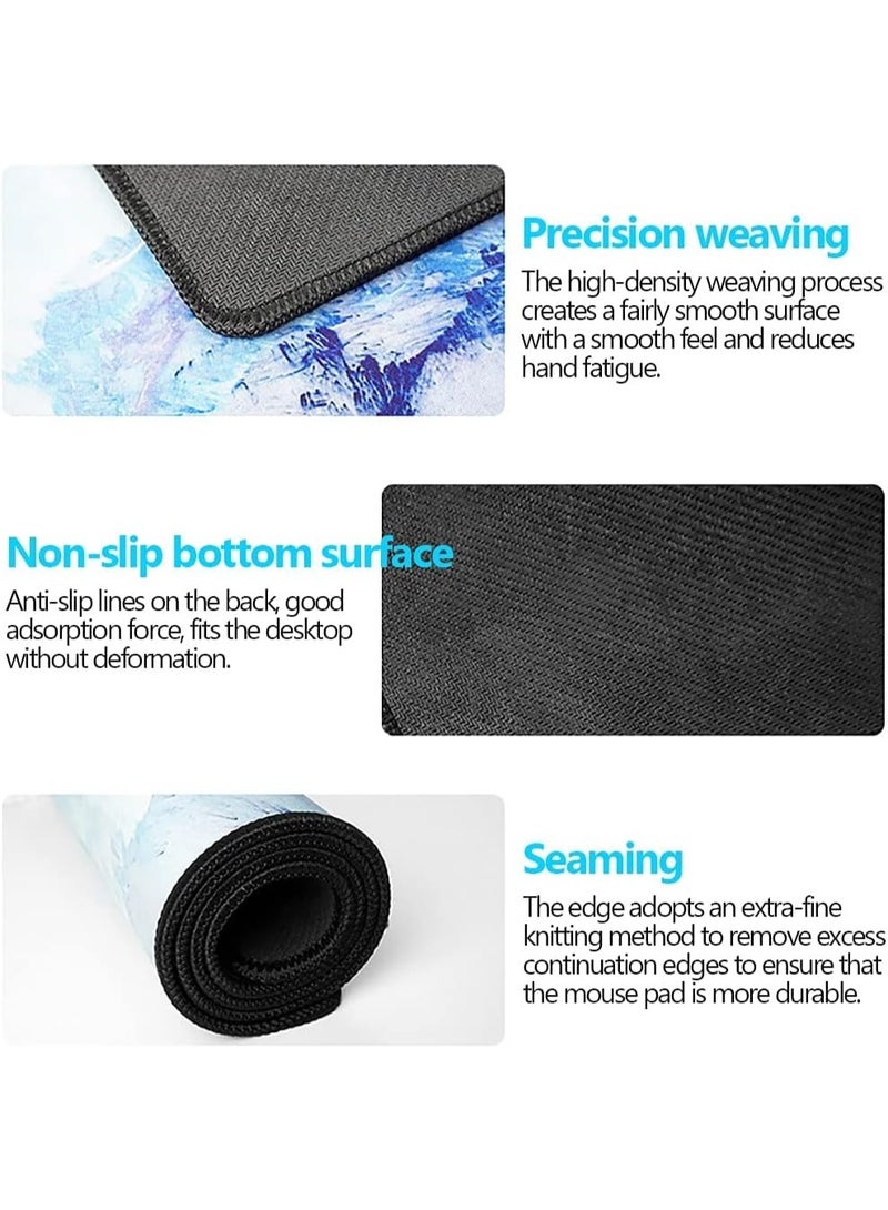 Extended Gaming Mouse and Keyboard Mat World Map Design with Non-Slip Rubber Base and Waterproof Stitched Edges for Gamers, Office and Home - Image 2