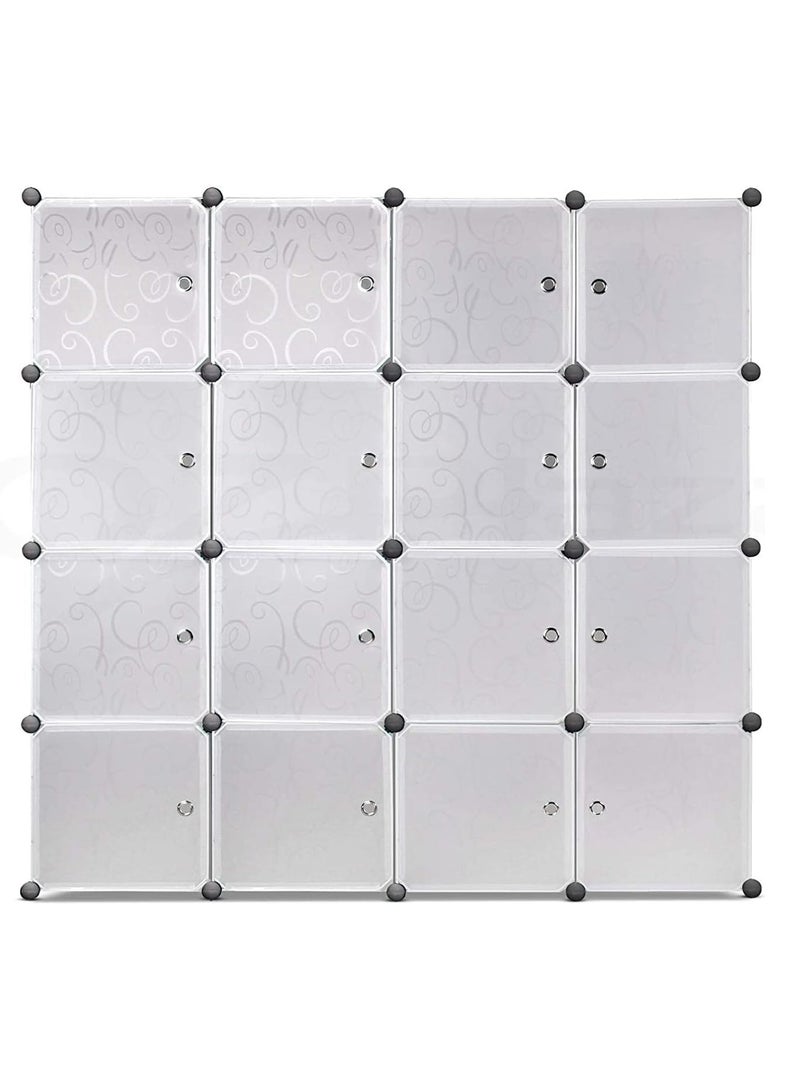 DubaiGallery DIY Closet Wardrobe Organizer Shelves, 16 Cubes - Image 2