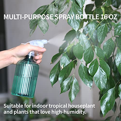 ONEDONE Watering Can Indoor Plants - Plant Watering Can 34 OZ, Long Spout Small Watering Can for House Plants Garden Potted Flowers with Spray Bottle, Squeeze Bottle Green - Image 4