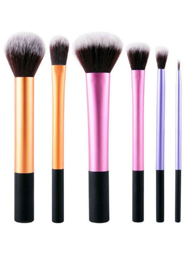 6-Piece Foundation Makeup Brush Set Multicolour - Image 1