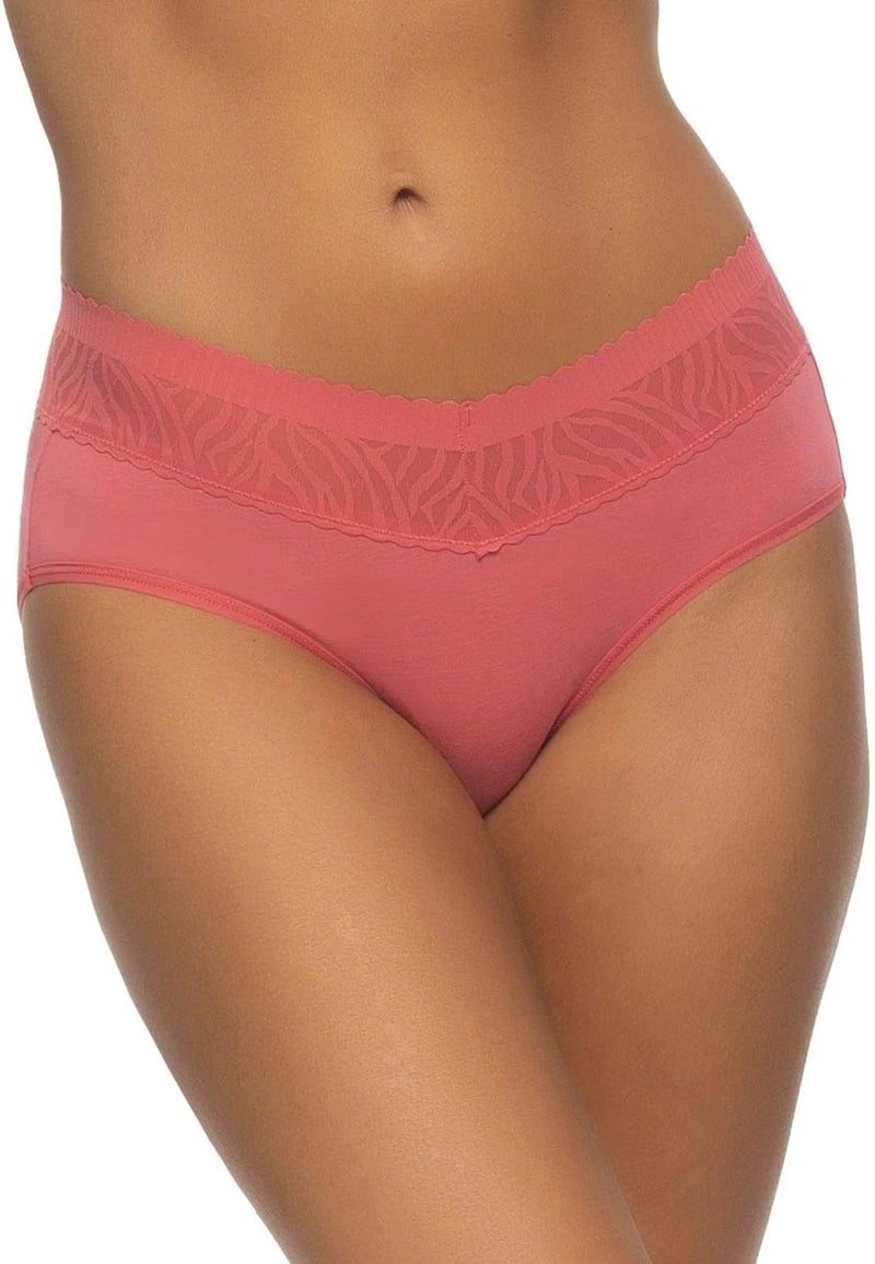 Felina Womens 5 Pack Stay In Place Mid-Rise Lace Hipster (US, Alpha, Small, Regular, Regular, Blueberry Wine) - Image 2