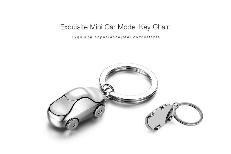 IKTU Mini Metal Car Key Chain (Silver) - Image 3