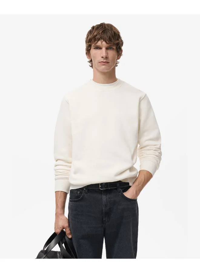 Cotton sweatshirt with soft-touch lining