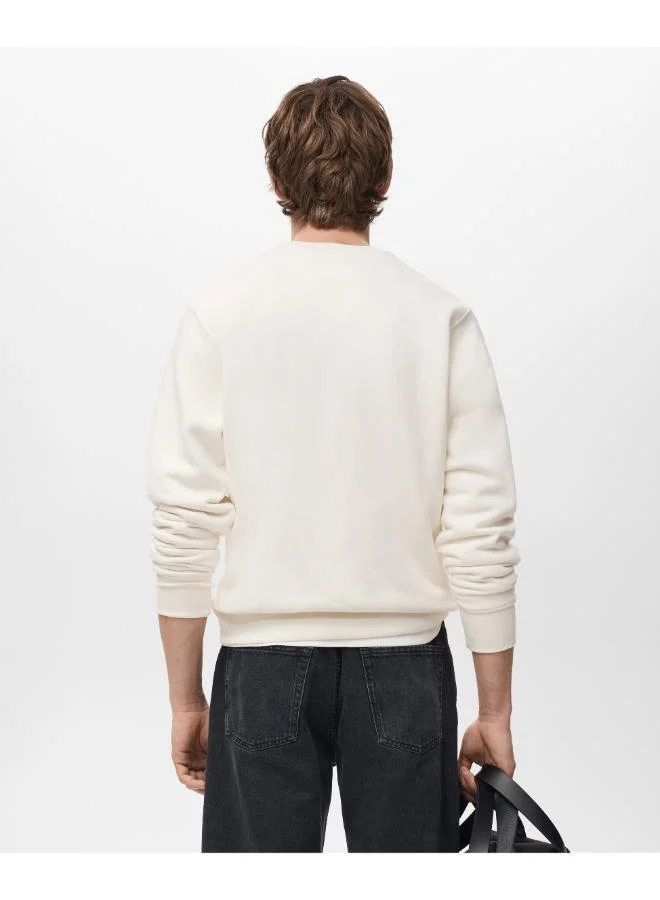 Mango Man  Cotton sweatshirt with soft-touch lining for Men | Best Price UAE