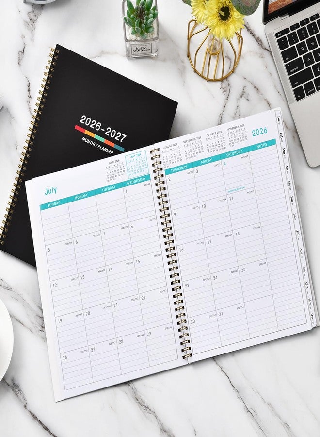 Indeme مخطط 2026-2027 - مخطط شهري 2026-2027، تقويم شهري، 9 × 11 بوصة، من يوليو 2026 إلى ديسمبر 2027، كبير الحجم، تجليد حلزوني مزدوج، 12 علامة تبويب للأشهر، العطلات، جيب مزدوج الجوانب، ورق سميك - Image 2