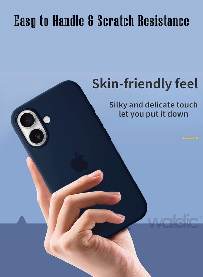 Waldic Apple iPhone 17 Premium Case | Premium Silicone Case Cover Designed for Apple iPhone 17 | Apple iPhone 17 Case Camera and Drop Protection Thin Protective Back Cover Case for Apple iPhone 17 - Dark Blue - Image 4
