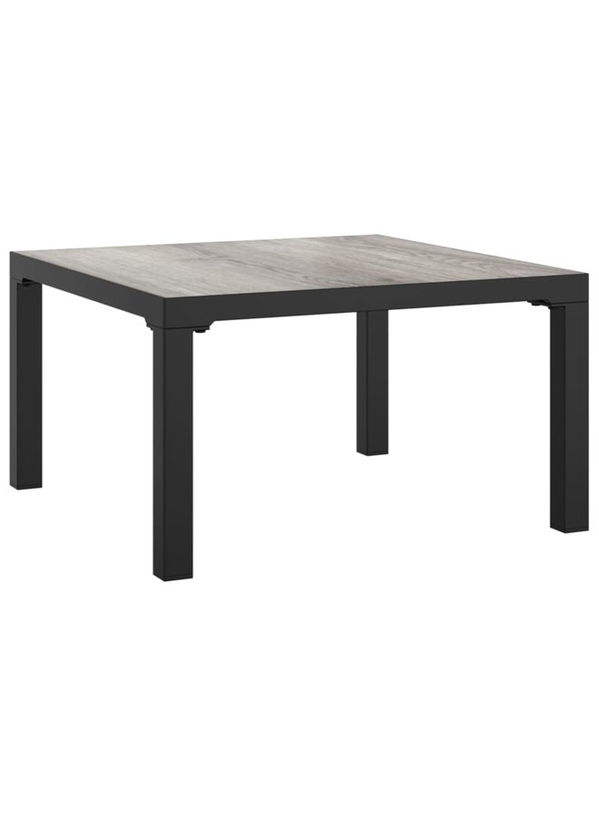vidaxl Garden Coffee Table Grey 55x55x31 cm DPC and Steel 362800 - Image 1