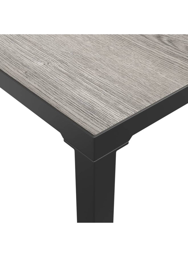 vidaxl Garden Coffee Table Grey 55x55x31 cm DPC and Steel 362800 - Image 3