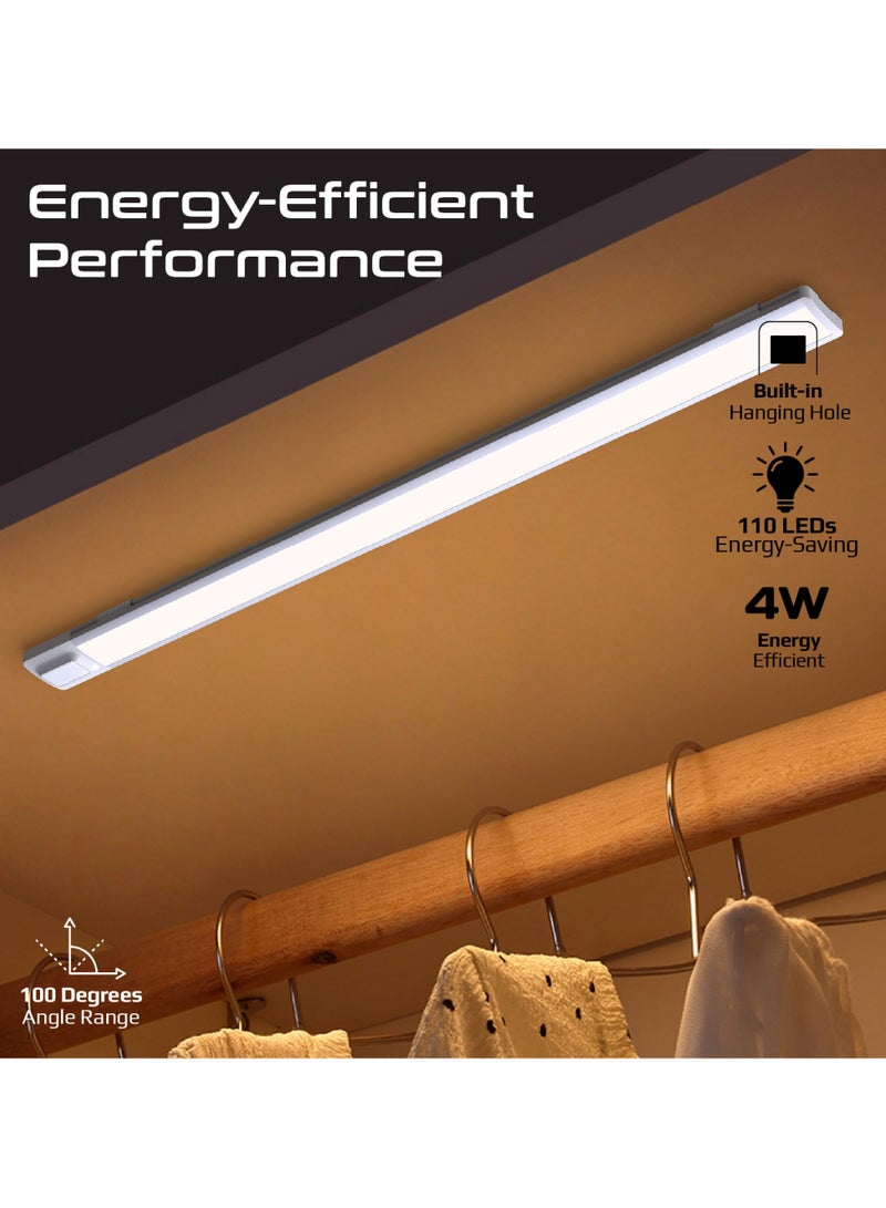 Promate 60cm LED Light with Motion Sensor, 100lm Brightness, Energy-Efficient 4W LEDs, USB-C Rechargeable 2000mAh Battery, Easy Adhesive Installation, Ideal for Under Cabinets, Lumia-60 White - Image 4