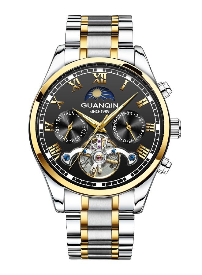 جوانكين ساعة يد كرونوغراف بسوار ستانلس ستيل دائرية الشكل - Image 1