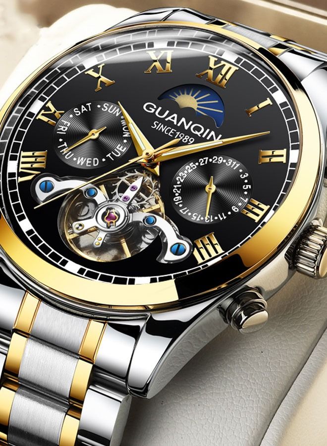 جوانكين ساعة يد كرونوغراف بسوار ستانلس ستيل دائرية الشكل - Image 2