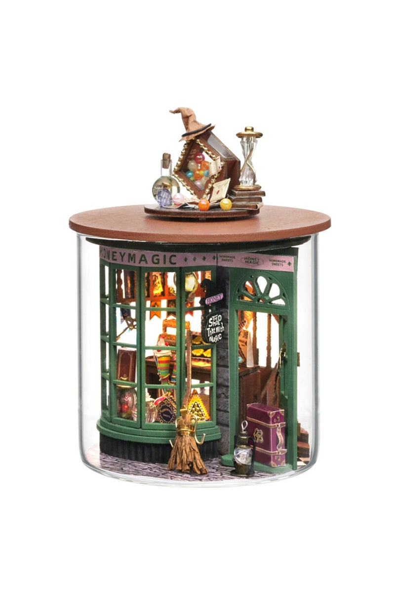 B-048 Magical Doll House Wooden 3D Puzzle Handmade Assembly Building Model Kit Production of Small R