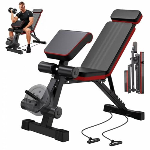 ALSO GO 2026 Adjustable Weight Bench with Leg Extension, 770LBS Foldable Incline Decline Bench Press, 4-in-1 Workout Bench with Roman Chair & Preacher Curl, Full Body Strength Training Equipment for Home Gym - Image 1