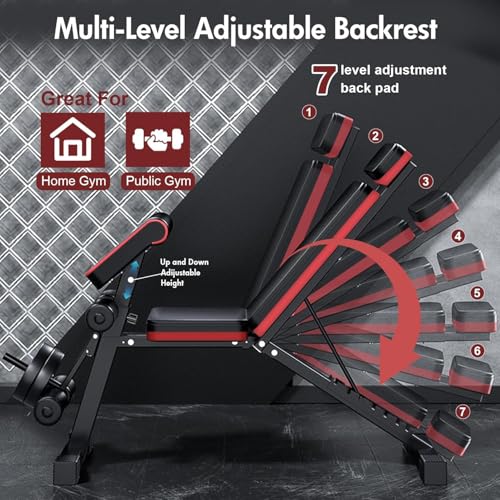 ALSO GO 2026 Adjustable Weight Bench with Leg Extension, 770LBS Foldable Incline Decline Bench Press, 4-in-1 Workout Bench with Roman Chair & Preacher Curl, Full Body Strength Training Equipment for Home Gym - Image 3