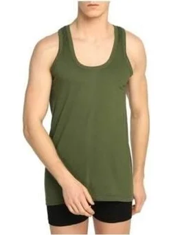 Seher Yıldızı Morning Star Morning Men's Combed Cotton Undershirt Green Dark 100% Cotton 6-Pack