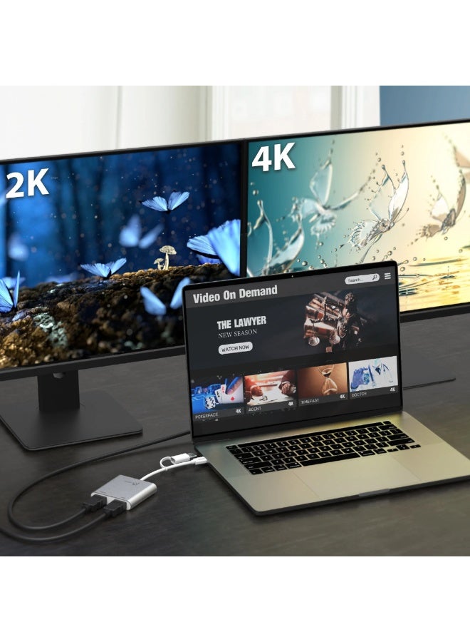j5create JCA365 USB-C® to Dual HDMI™ Multi-Monitor Adapter - Image 2