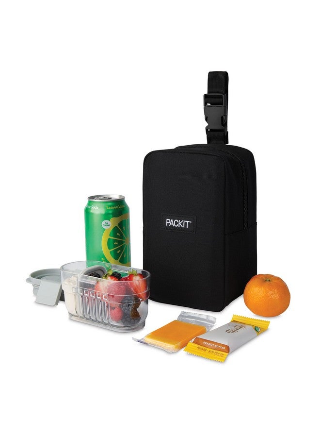 PackIt® Freezable Upright Snack Box, Black, Built with ECOFREEZE® Technology, Fully Freezable, Collapsible, Reusable, With Top Buckle Handle and Top Load Design, For Perishable Snacks On the Go - Image 5