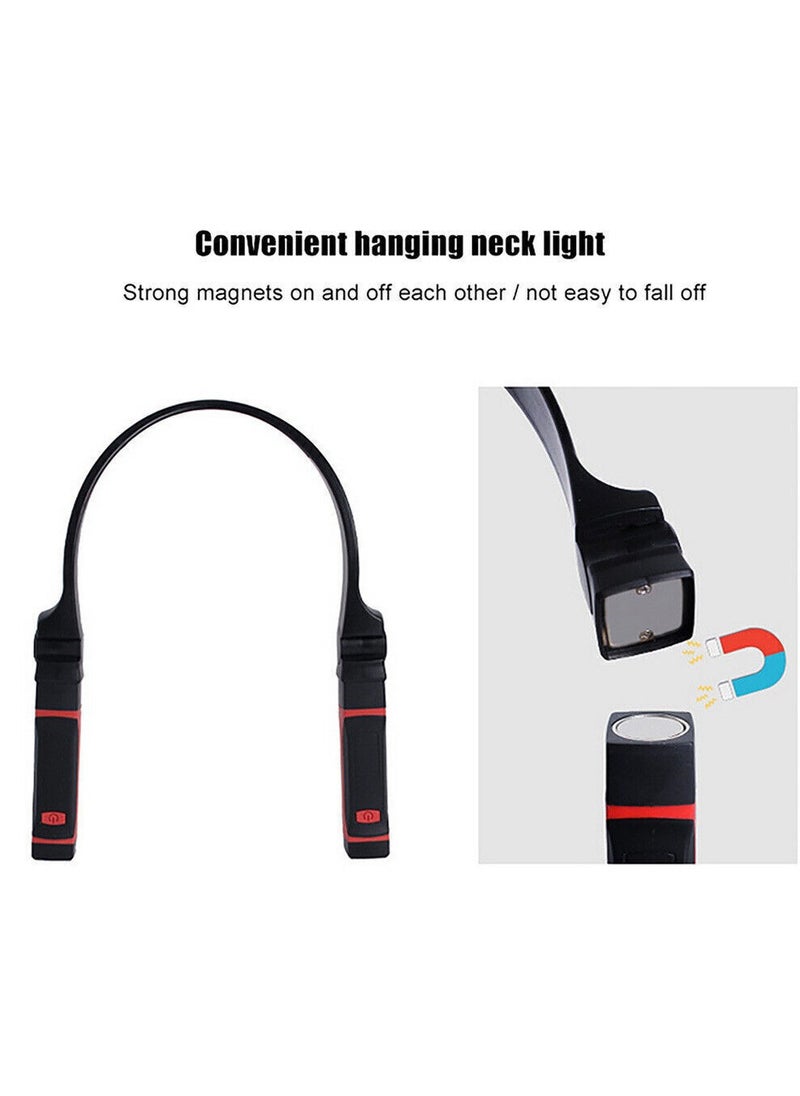 Generic - Magnetic Neck Hanging Light, USB Rechargeable Reading Headlamp, LED Outdoor Lighting Camping Lantern - Image 1