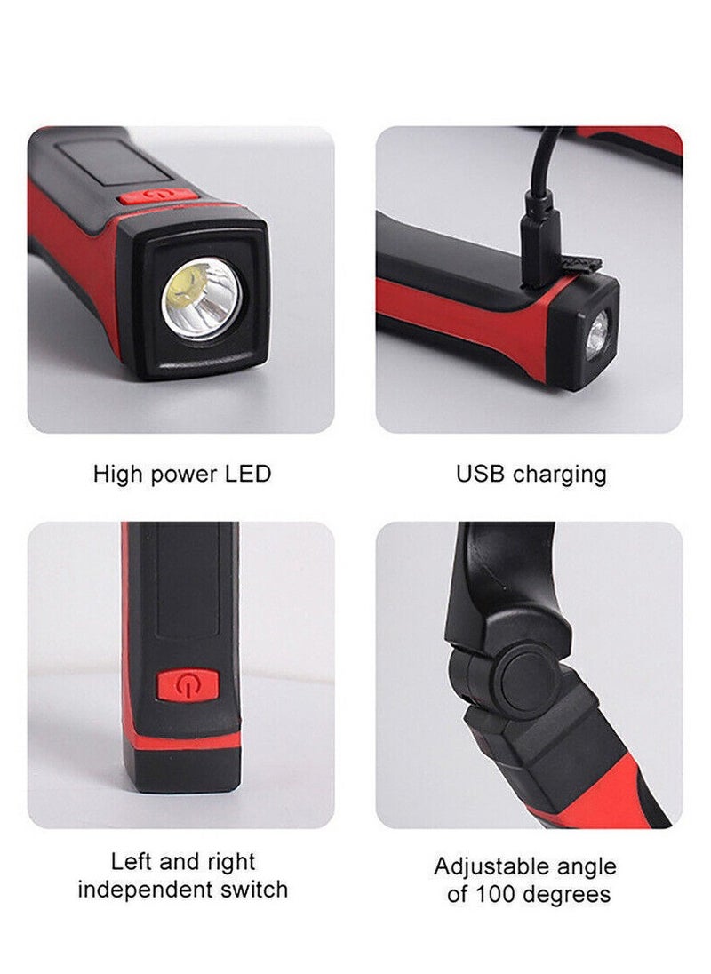 Generic - Magnetic Neck Hanging Light, USB Rechargeable Reading Headlamp, LED Outdoor Lighting Camping Lantern - Image 1