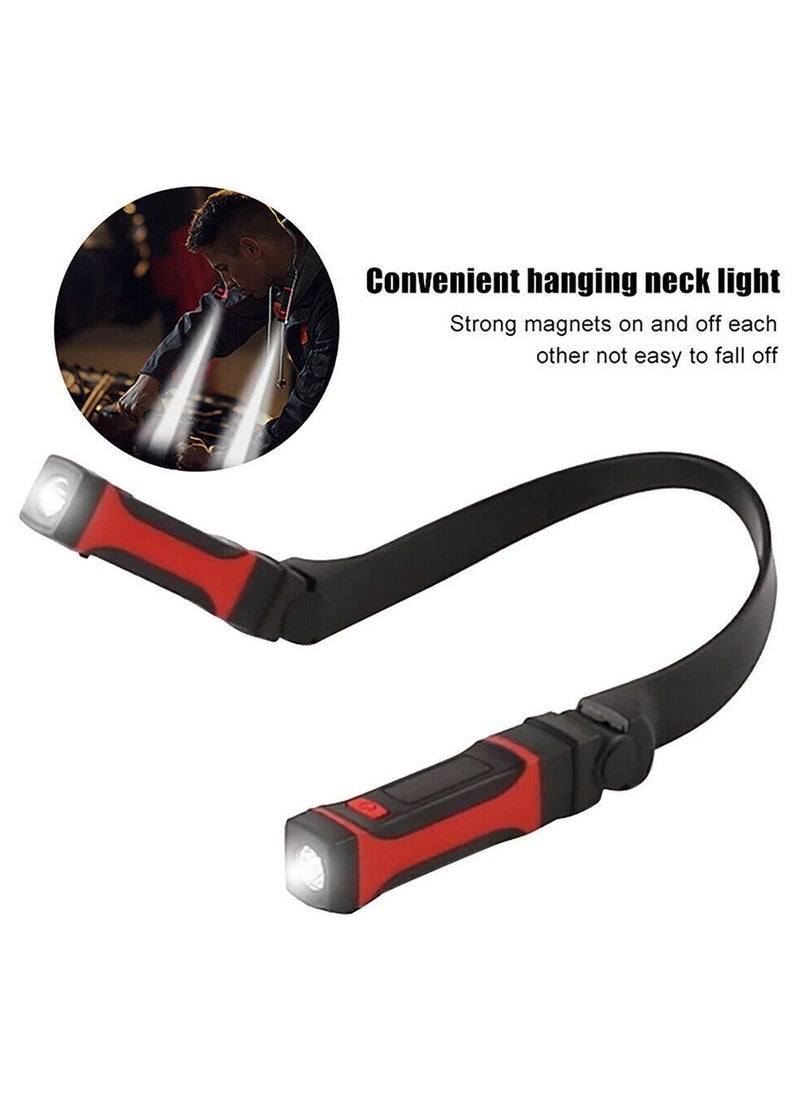 Generic - Magnetic Neck Hanging Light, USB Rechargeable Reading Headlamp, LED Outdoor Lighting Camping Lantern - Image 1