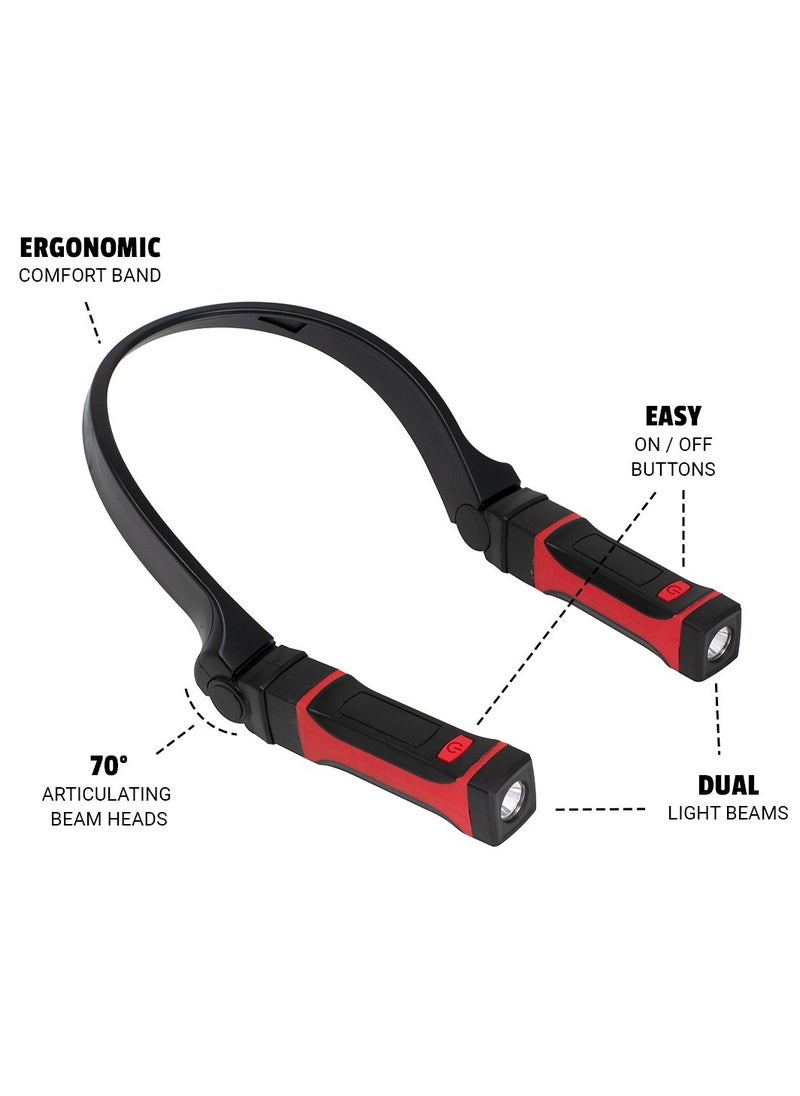 Generic - Magnetic Neck Hanging Light, USB Rechargeable Reading Headlamp, LED Outdoor Lighting Camping Lantern - Image 1