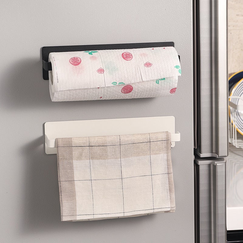 Refrigerator Rack Magnetic Suction Tissue Holder Seasoning Bottle Roll Paper Cling Film Rag Rack Refrigerator Rack - Image 3