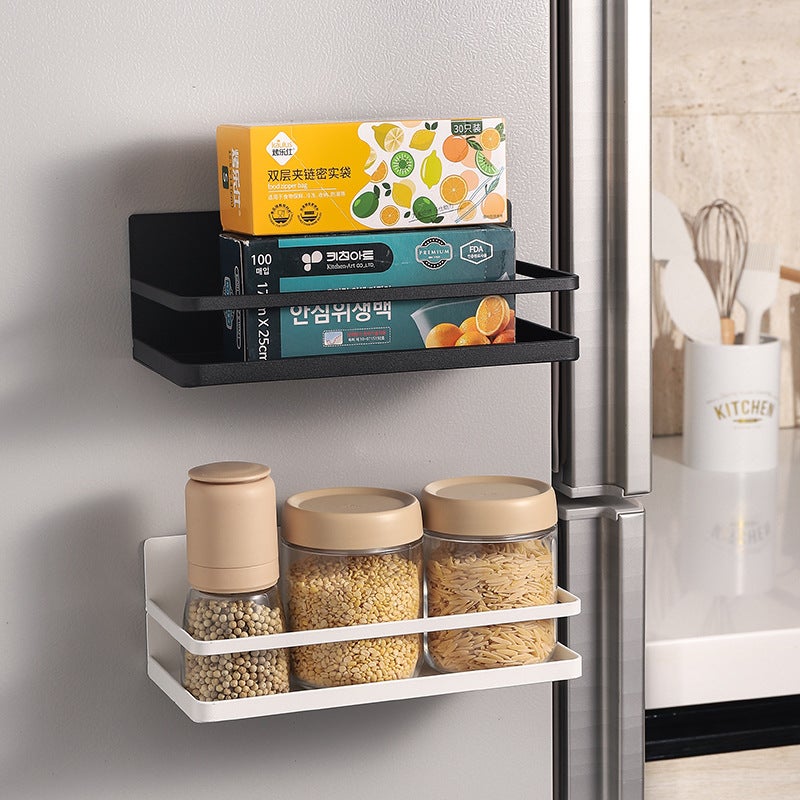 Refrigerator Rack Magnetic Suction Tissue Holder Seasoning Bottle Roll Paper Cling Film Rag Rack Refrigerator Rack - Image 4