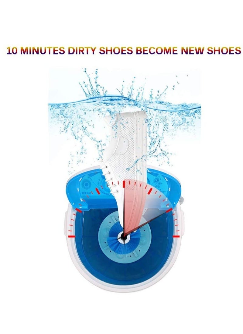 ELTRAZONE Shoe Washing Machine Small Household, Portable Lazy Washing Machine, 360° Cleaning, 10 Minutes Fast Cleaning, Safe Material Does Not Hurt Shoes Blue/White  - Image 2