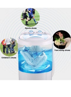ELTRAZONE Shoe Washing Machine Small Household, Portable Lazy Washing Machine, 360° Cleaning, 10 Minutes Fast Cleaning, Safe Material Does Not Hurt Shoes Blue/White  - Image 3