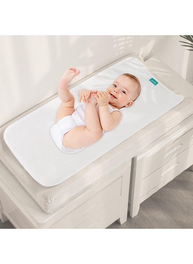 Biloban Changing Pad Liners Waterproof (3 Count), Flannel Portable & Durable Diaper Pads, White - Image 4