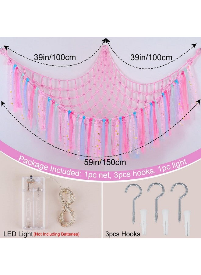 FIOBEE Stuffed Animals Net or Hammock with LED Light, Toy Hammock Hanging Stuffed Animals Storage Organizer Holder Room Décor for Nursery Kids Bedroom - Image 5