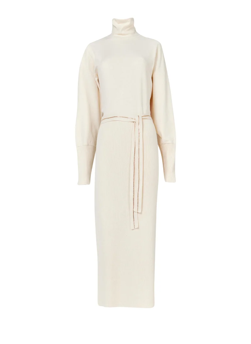 leem  High-Neck Belted Dress for Women | Best Price UAE