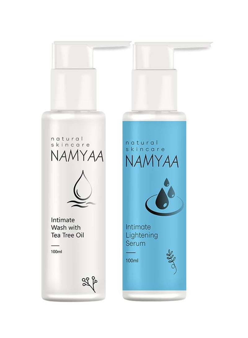 Namyaa Intimate Lightening Serum and Hygiene Wash for Men and Women, 100 gram each - Image 1
