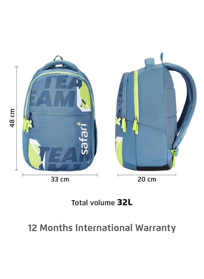 Safari Flip 32L Casual Printed Backpack, 2 Compartments, Bottle Holder, Front Pocket, School Bag for Boys and Girls, College Bag, Office Bag, Travel Bag for Men and Women - Image 2