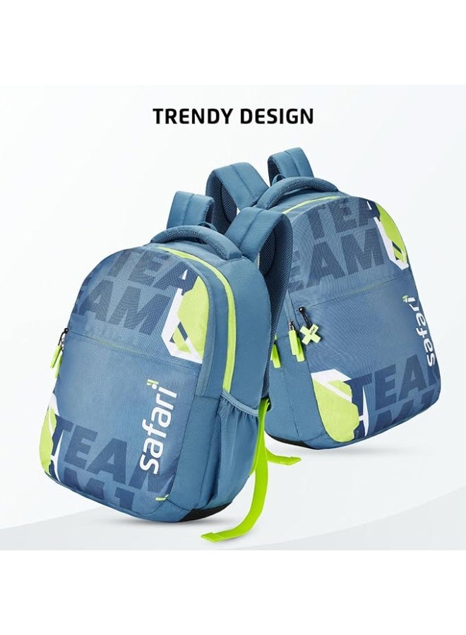 Safari Flip 32L Casual Printed Backpack, 2 Compartments, Bottle Holder, Front Pocket, School Bag for Boys and Girls, College Bag, Office Bag, Travel Bag for Men and Women - Image 4