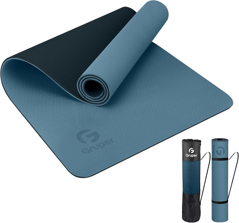 Gruper Yoga Mat Non Slip, Eco Friendly Fitness Exercise Mat with Carrying Strap,Pro Yoga Mats for Women,Workout Mats for Home, Pilates and Floor Exercises - Image 1