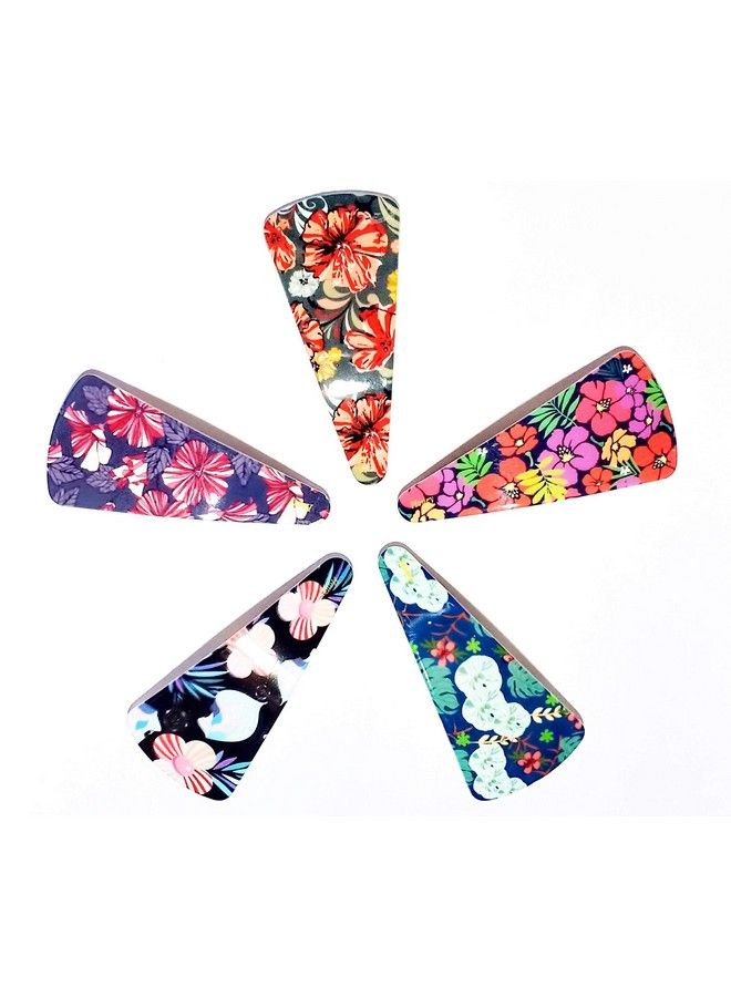 Drishti Plastic Hair Tic Tac Clips Larg Size For Girls And Women Multicolor 5 Pcs - Image 4