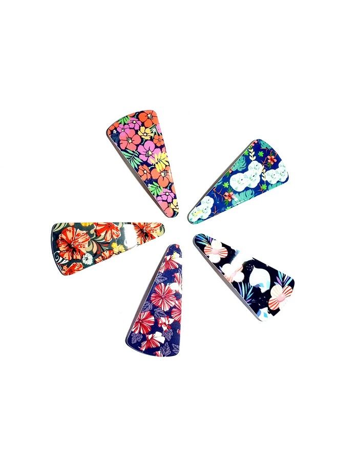 Drishti Plastic Hair Tic Tac Clips Larg Size For Girls And Women Multicolor 5 Pcs - Image 3