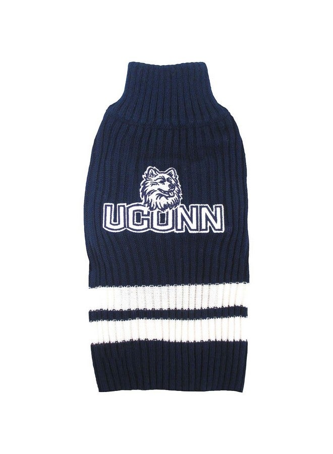 Ncaa Connecticut Huskies Dog Sweater, Size Large. Warm & Cozy Knit Pet Sweater With Ncaa Team Logo, Best Puppy Sweater For Large & Small Dogs