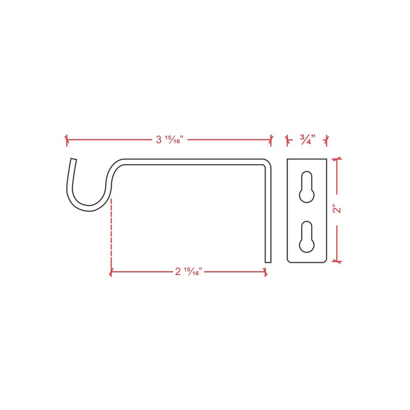 Ivilon دعامات Ivilon الثابتة لقضبان الستائر - لقضبان 1/2 أو 5/8 بوصة. مجموعة من قطعتين - عاجي - Image 3