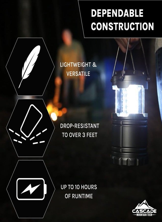 Cascade Mountain Tech 100 Lumen Pop-Up LED Lantern with IPX4 Water Resistance - 2 Pack - Image 2