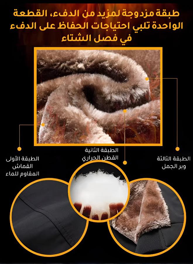 Men's Oversized Winter Coat with Warm Blanket for Middle-Aged Men - Image 3