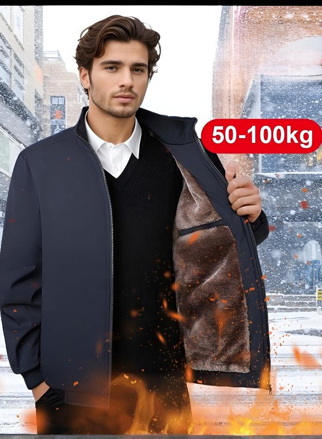 Men's Oversized Winter Coat with Warm Blanket for Middle-Aged Men - Image 2