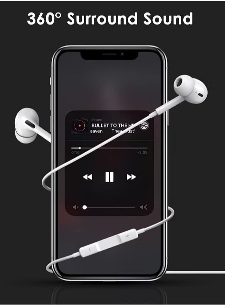 LIXES - Compatibility Apple Earbuds with Lightning Wired Headphones [Apple MFI Certified], iPhone Lightning Connector, Compatible with iPhone 13/12/SE/11/XR/XS/X/7/7 Plus /8/8Plus, Supports All iOS Systems， - Image 1