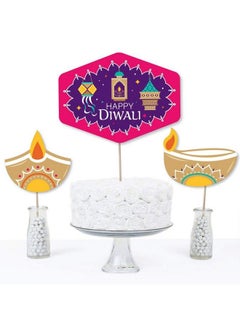 Big Dot of Happiness Happy Diwali Festival Of Lights Party Centerpiece Sticks Table Toppers Set Of 15  - Image 4