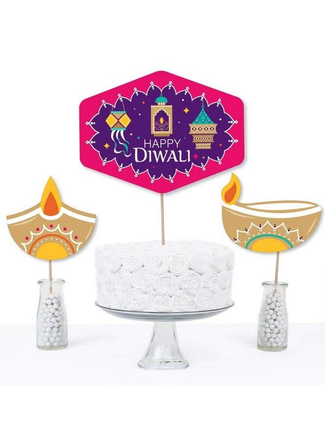 Big Dot of Happiness Happy Diwali Festival Of Lights Party Centerpiece Sticks Table Toppers Set Of 15  - Image 4