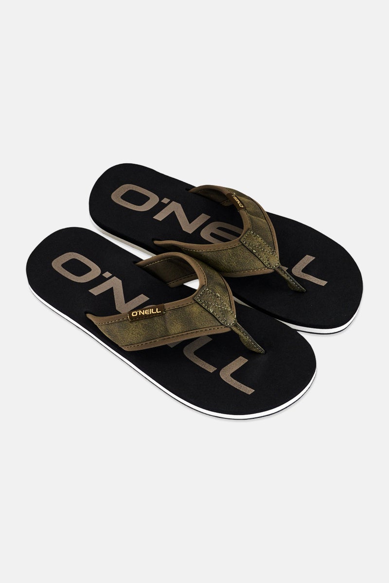 O'NEILL Men Jacky Flip Flop Brand Logo Slip On Slippers, Olive - Image 2